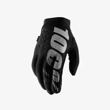 100% Handschoen Brisker - Black bij BCS Racing