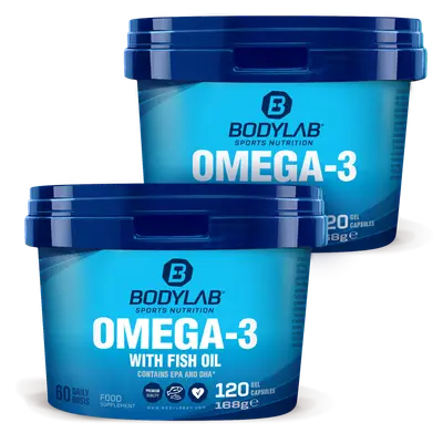 2 x Omega-3 (je 120 Kapseln) bij Bodylab