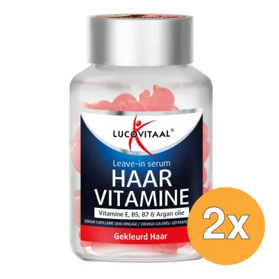 2x Lucovitaal Leave-in Serum Vitamine - Gekleurd Haar (25 twist capsules) bij InternetDrogisterij
