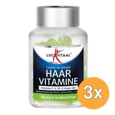 3x Lucovitaal Leave-in Serum Vitamine - Krullend Haar (25 twist capsules) bij InternetDrogisterij