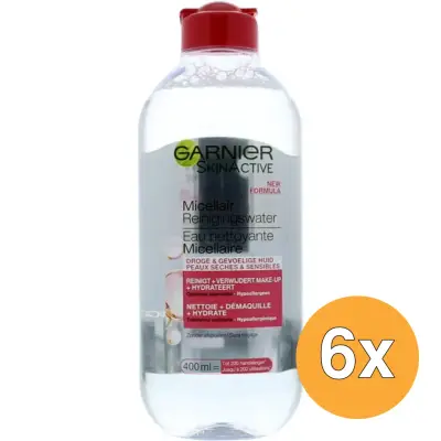 6x Garnier Skin Active Face Micellair Water (400 ml) bij InternetDrogisterij