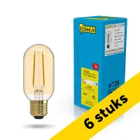 Aanbieding: 6x 123led LED lamp E27 | Buislamp T45 | Goud | 2100K | Dimbaar | 3.5W (25W) bij 123led