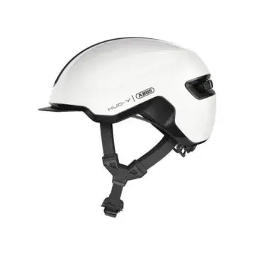 Abus Hud-Y Shiny White Fietshelm S (51-55) bij Fietsonline