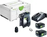 accu schroefboormachine festool CXS12 2.5-PLUS 10.8V 3-7 werkdagen 12.0V/2.5Ah Li-ionCap. boren 35/10mm2 accu's en lader bij Groenhart
