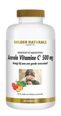 Acerola Vitamine C 500 mg (100 zuigtabletten) bij Vitaminadviceshop
