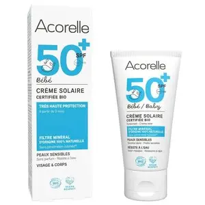 Acorelle Zonnebrandcrème SPF50+ voor baby's bij Natuurlijk Zuiver