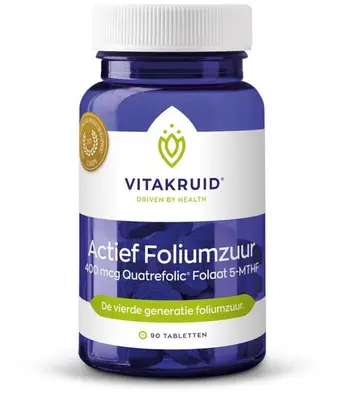 Actief Foliumzuur 400 mcg (90 tabletten) bij Vitaminadviceshop