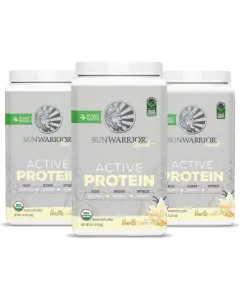 Active Protein Vanilla – Plantaardig Eiwitpoeder – 3 × 1 kg Voordeelpakket - Sunwarrior bij Plent
