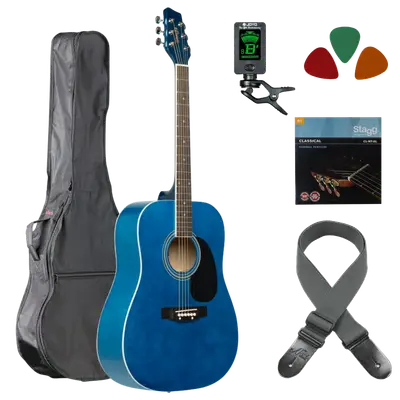 Akoestische gitaar starterset Blauw bij Music All In
