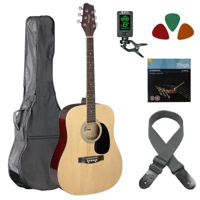 Akoestische gitaar starterset Naturel bij Music All In