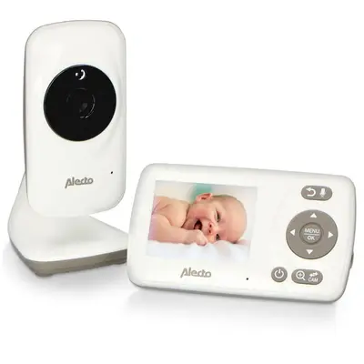 Alecto Babyfoon Dvm-71 Met Camera En Kleurenscherm Wit/Taupe bij Babywinkel.nl