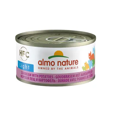 Almo Nature HFC Light Kattenvoer Zeebrasem-Aardappel 70gr bij Discus