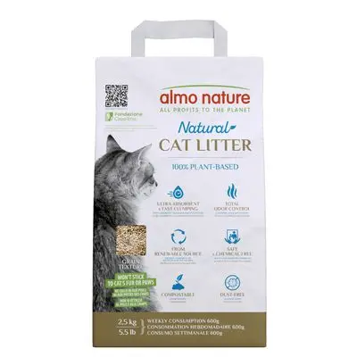 Almo Nature Natuurlijke Korrelige Kattenbakvulling - Grain Texture 2,5 kg bij Zooplus