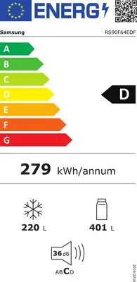 Amerikaanse Koelkast Samsung RS90F64EDFEF bij Witgoed Service C.C.