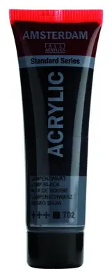 Amsterdam Acrylverf - 20ml - Lamp Black bij HobbyVision