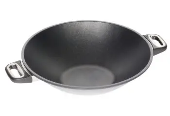 AMT Gastroguss Inductie wok 32cm met handvaten bij Kookshop de Pepermolen