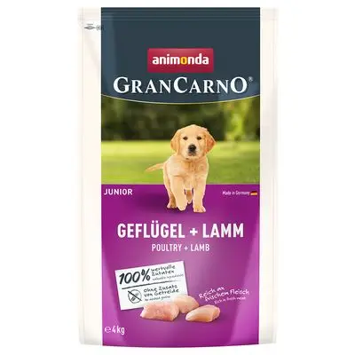 animonda GranCarno Junior Gevogelte + Lam 4 kg bij Zooplus