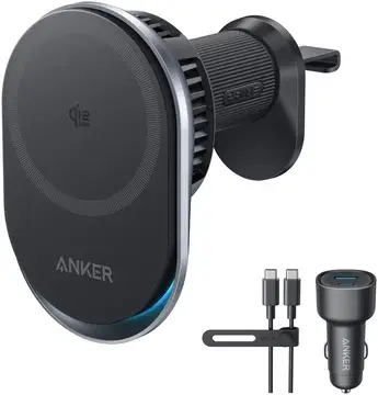 Anker Prime (25W) Qi2 Telefoonhouder Auto Ventilatierooster met MagSafe Opladen bij GSMpunt