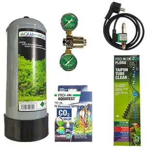 APO Basis CO2 systeem wegwerpfles 1300 gram met dubbele manometer bij Aquaplantsonline