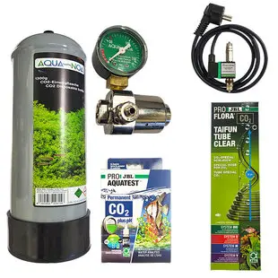 APO Basis CO2 systeem wegwerpfles 1300 gram met enkele manometer bij Aquaplantsonline