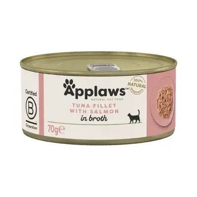 Applaws in Bouillon 6 x 70 g Kattenvoer Tonijnfilet & Zalm bij Bitiba