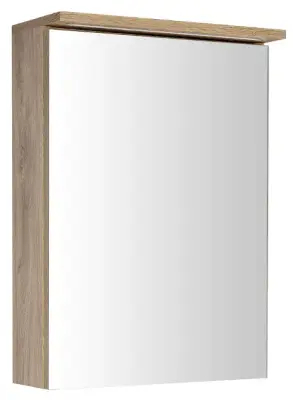 Aqualine KAWA - Spiegelkast met LED verlichting, 50x70x22 cm, eiken emporio WGL35S bij Sanitino