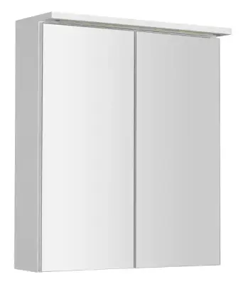 Aqualine KAWA - Spiegelkast met LED-verlichting, 60x70x22 cm, wit WGL60S bij Sanitino