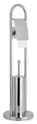 Aqualine Samba - Vrijstaande toiletrolhouder met wc-borstel, chroom SB131 bij Sanitino