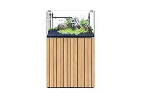 Aquatlantis AquaScape Set 80x55 RGBW Hoogglans Zwart en Licht Noten bij AquastoreXL