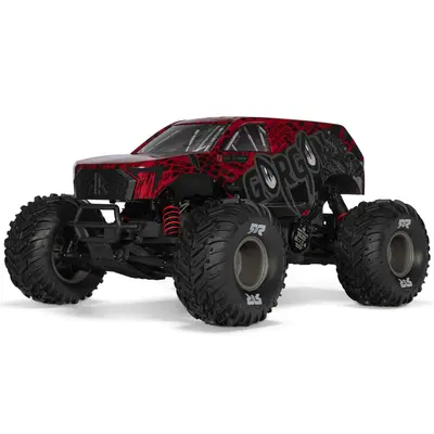 Arrma Gorgon 223S 2WD RTR Brushless Monster Truck - Zwart / Rood bij RC Motorsports