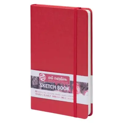 Art Creation Schetsboek Rood 13 x 21 cm 140 gram 80 vel bij Art en Hobby