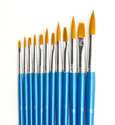 Artist Brush Set – 12 penselen voor acrylverf, aquarel en hobbyverf bij Online-Schilderij