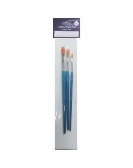 Artist penselen set - plat - 3 stuks bij Pipoos