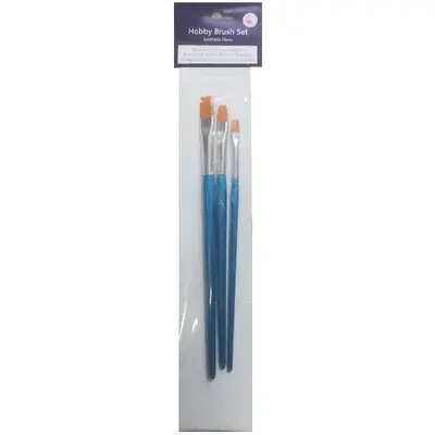 Artist penselen set - plat - 3 stuks bij Pipoos