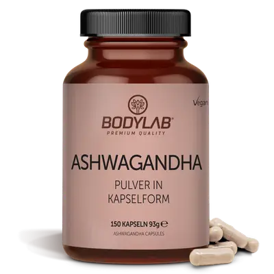 Ashwagandha Pulver in capsulevorm (150 capsules) bij Bodylab