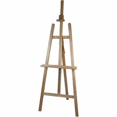 Atelier schildersezel iepenhout H:200cm bij Creaknutselen