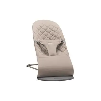 BabyBjörn Bliss Cotton Wipstoel - Zandgrijs bij Babypark