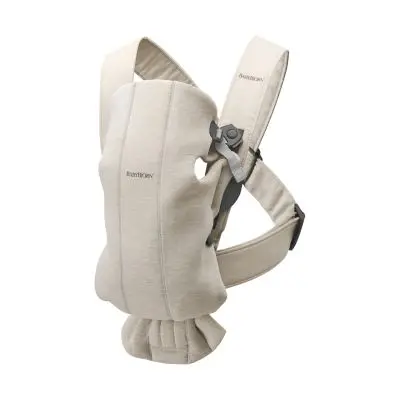 BabyBjörn Mini Draagzak - 3D-Jersey - Lichtbeige bij Baby-Dump