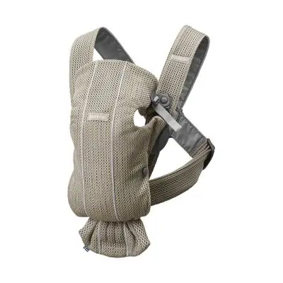 BabyBjörn Mini Draagzak - 3D-Mesh - Grijs bij Baby-Dump