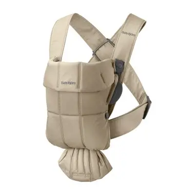 BabyBjörn Mini Draagzak - Geweven - Beige bij Babypark