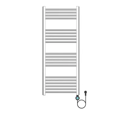 Badkamer Elektrische Radiator Handdoekverwarming Programeerbaar Rechts aansluiting 1200X500-700W Geborsteld RVS bij SaniSupreme