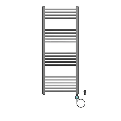 Badkamer Elektrische Radiator Handdoekverwarming Smart Wifi Rechts aansluiting 1200X500-700W Gunmetal bij SaniSupreme