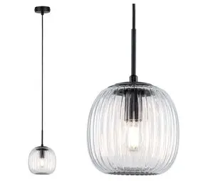Badkamer Hanglamp Ribbelglas E14 IP44 bij LampVerlichting.nl