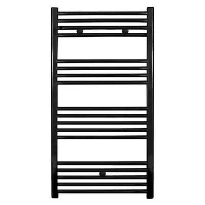 Badkamer Radiator Handdoekverwarming 1100 x 600 Blackline glans zwart bij SaniSupreme