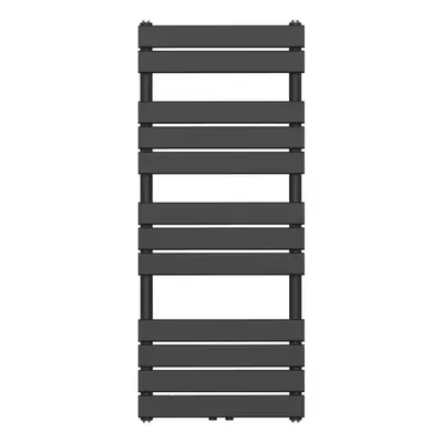 Badkamer Radiator Handdoekverwarming 1200 x 500 Mat Zwart bij SaniSupreme