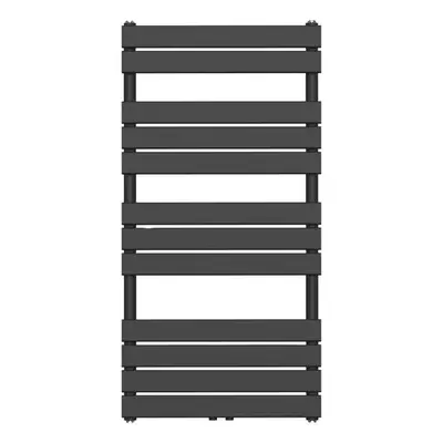 Badkamer Radiator Handdoekverwarming 1200 x 600 Mat Zwart bij SaniSupreme