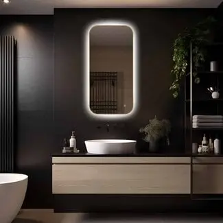 Badkamerspiegel 100x50 Goud LED – Milano bij Sanitear