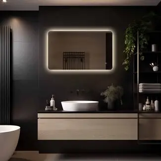 Badkamerspiegel 120x60 Goud LED – Marbella bij Sanitear