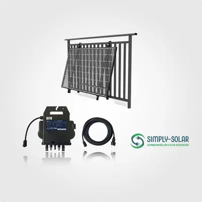 Balkon Plug & Play set 1 zonnepaneel – 450+ wattpiek bij Simply Solar