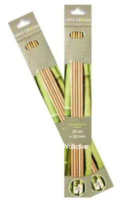 Bamboe breinaalden zonder knop, 20 cm. Diverse maten bij Haak en Breishop